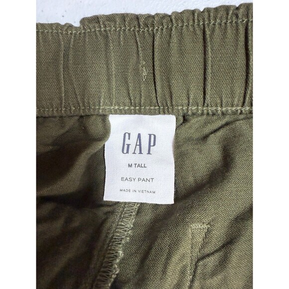 Gap MT Medium Tall Womens Easy Pants Green Cargo Drawstring Ankle Utility Casual - Picture 3 of 6